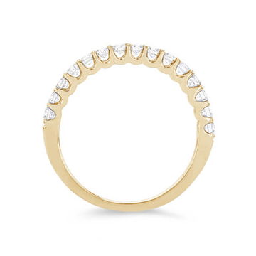 Halfway Scallop Diamond Wedding Band