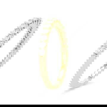 Halfway Scallop Diamond Wedding Band