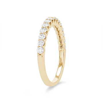 Halfway Scallop Diamond Wedding Band