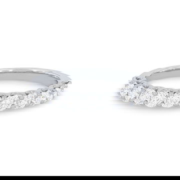 Halfway Scallop Diamond Wedding Band