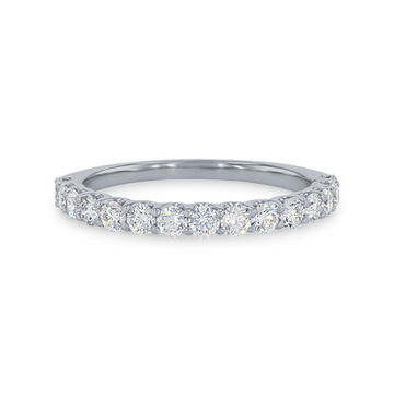 Halfway Scallop Diamond Wedding Band