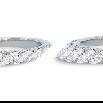 Halfway Scallop Diamond Wedding Band