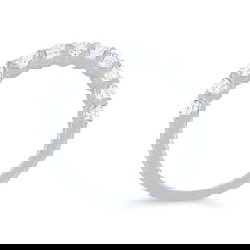Halfway Scallop Diamond Wedding Band