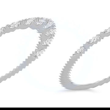 Halfway Scallop Diamond Wedding Band