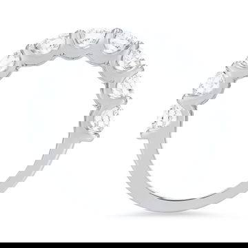 Halfway Scallop Diamond Wedding Band