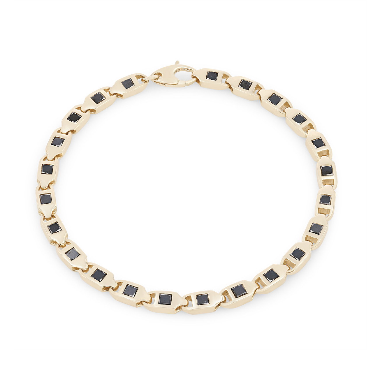 Princess Cut Black Diamond Bracelet 0
