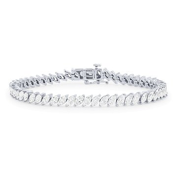 MARQUISE AND ROUND 3-STATION DIAMOND BRACELET – petitegjewelers