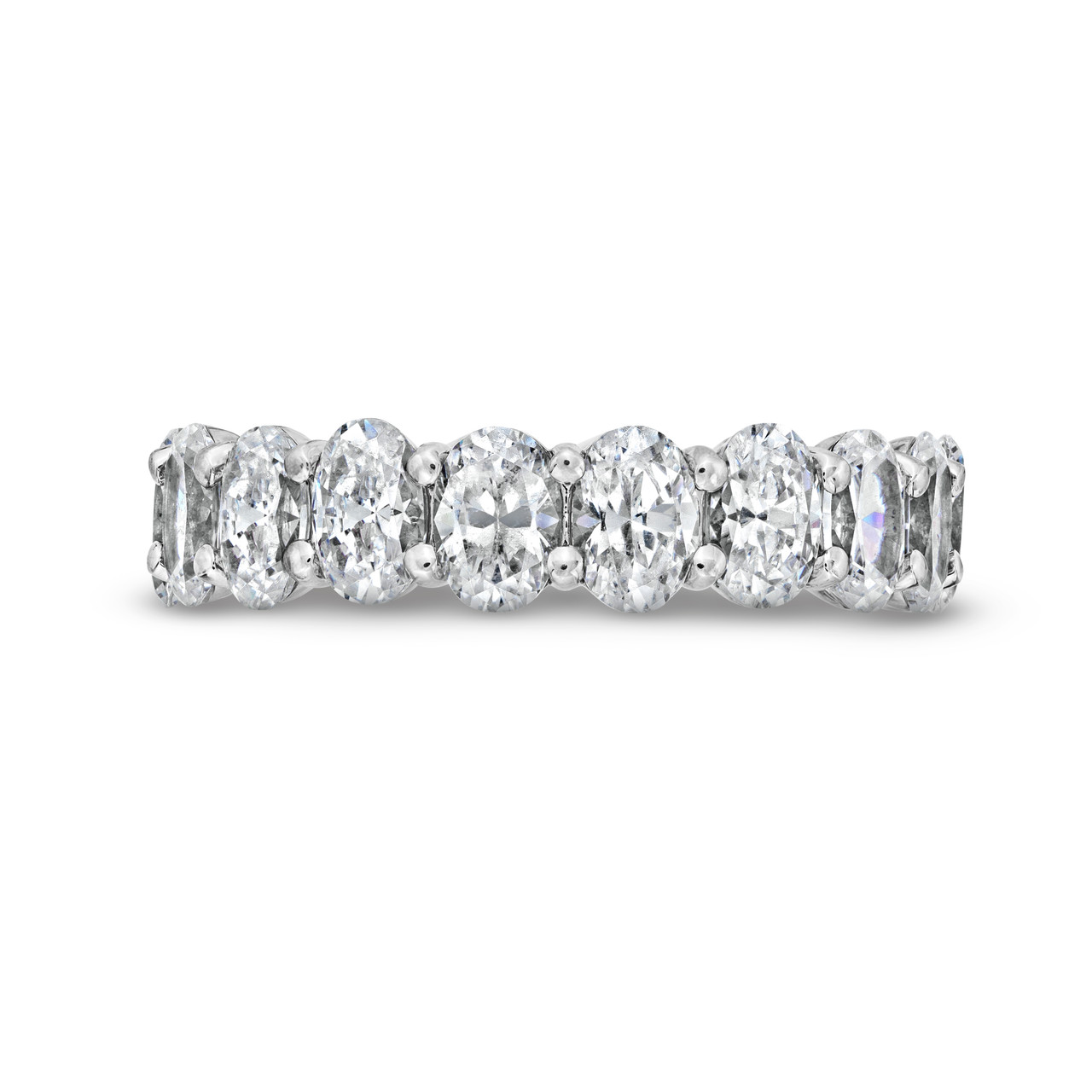 Oval Diamond Vertical Eternity Wedding Band
