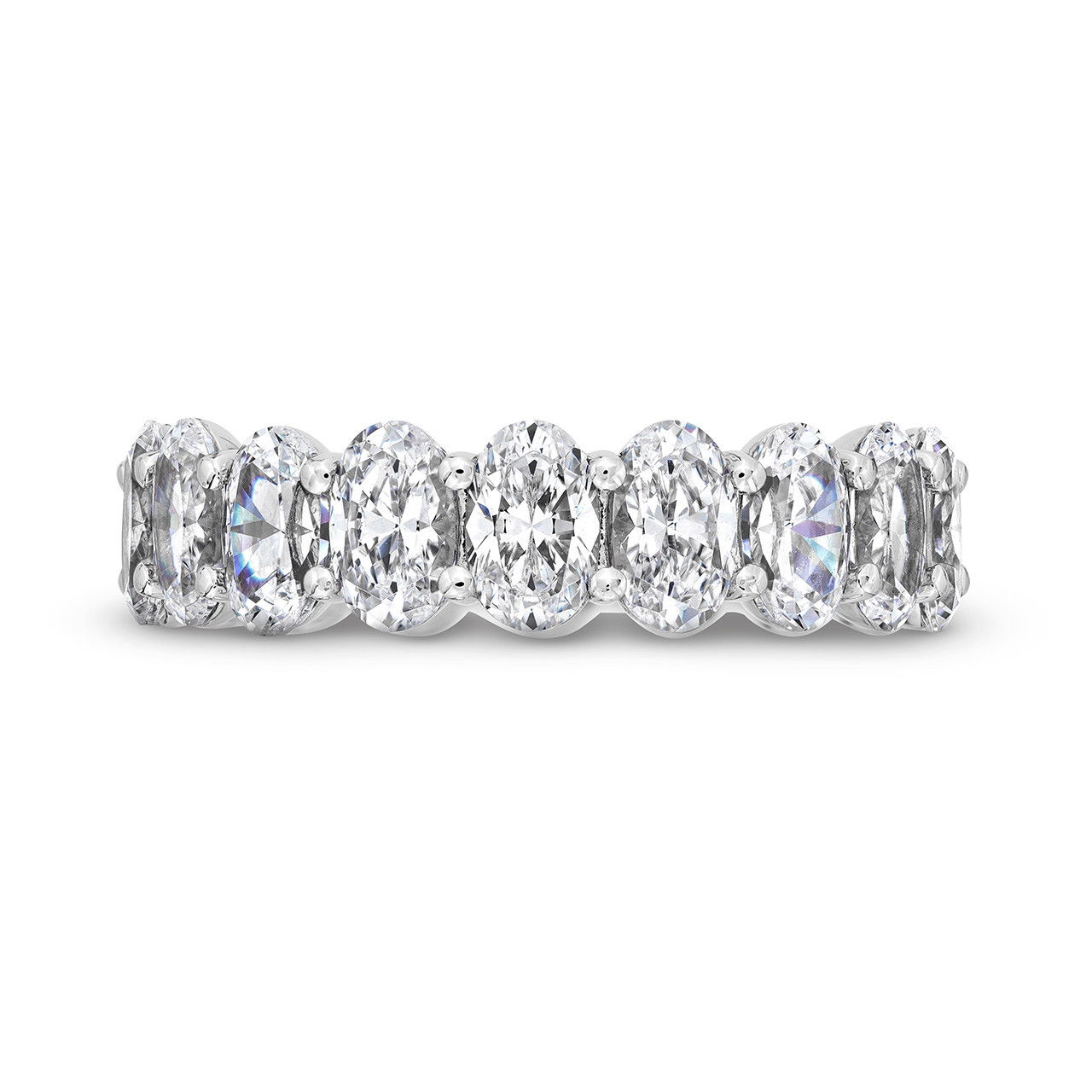 Oval Diamond Vertical Eternity Wedding Band