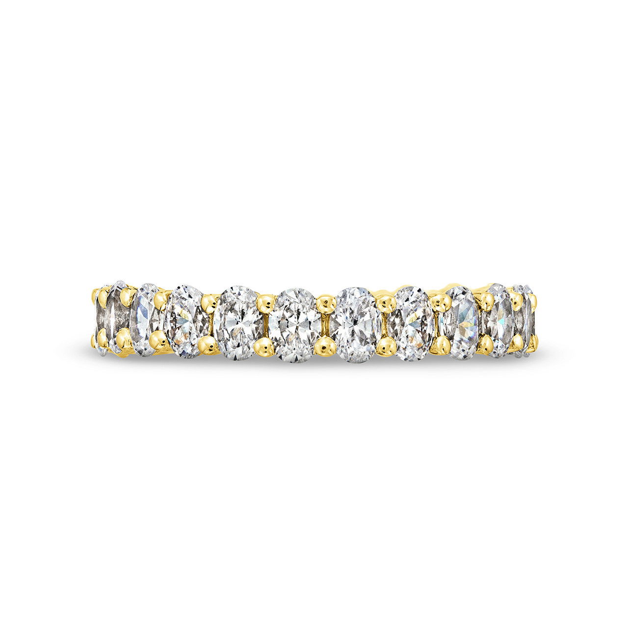 Oval Diamond Vertical Eternity Wedding Band