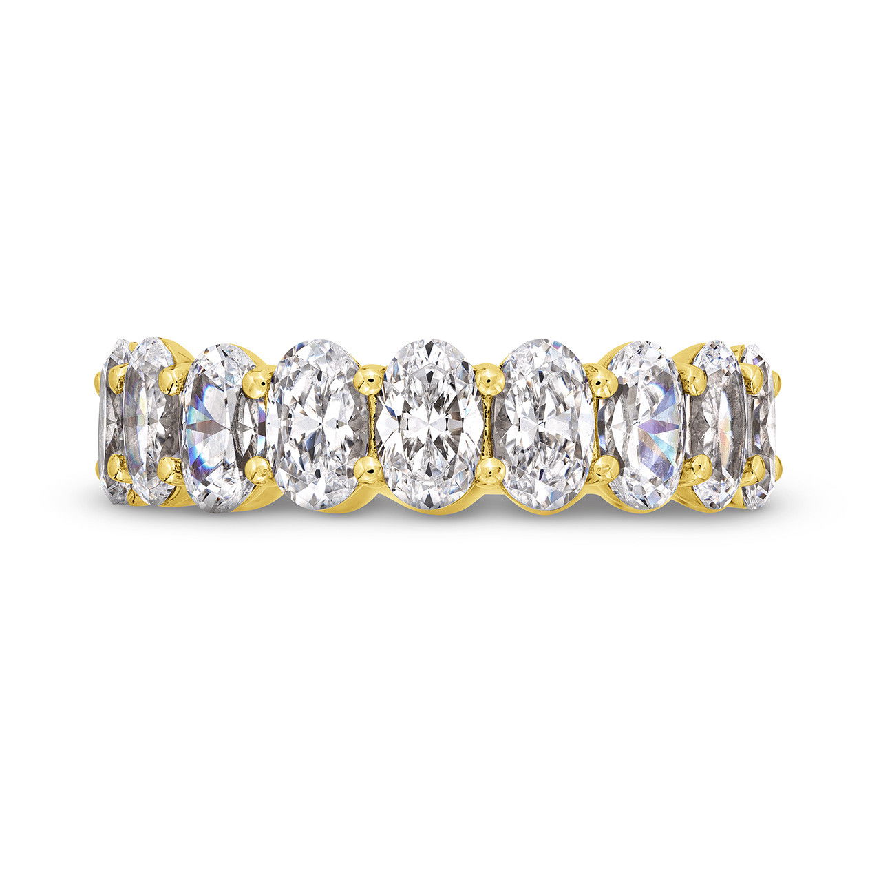 Oval Diamond Vertical Eternity Wedding Band