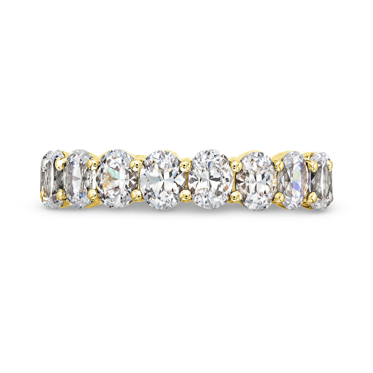 Oval Diamond Vertical Eternity Wedding Band