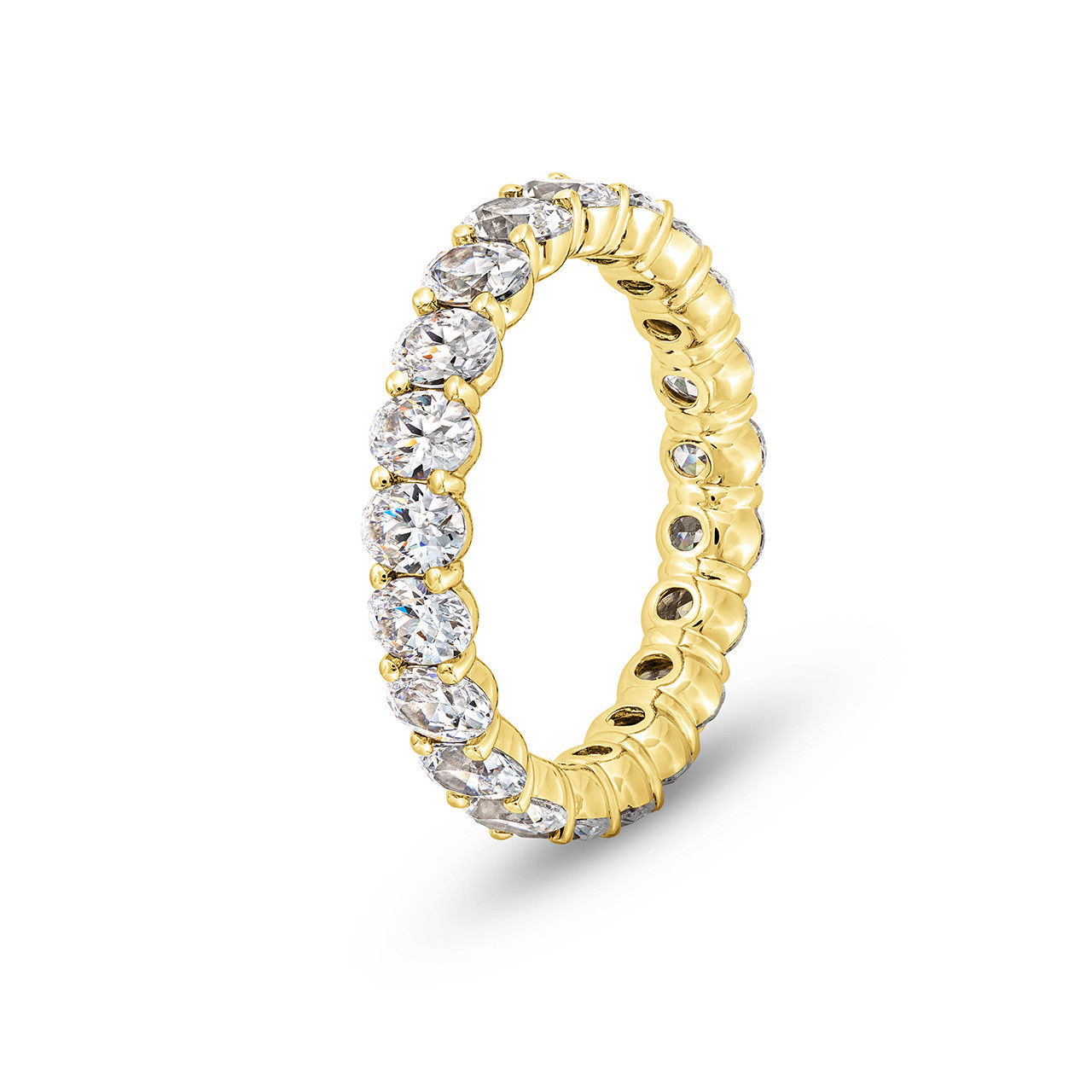 Oval Diamond Vertical Eternity Wedding Band