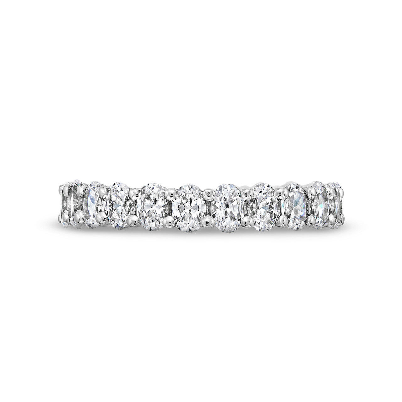 Oval Diamond Vertical Eternity Wedding Band