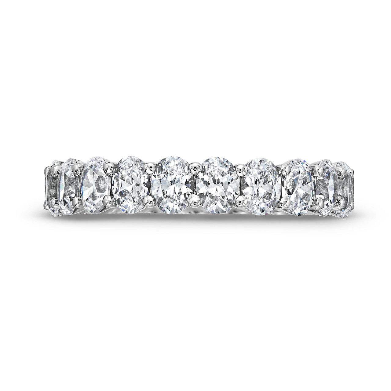 Oval Diamond Vertical Eternity Wedding Band