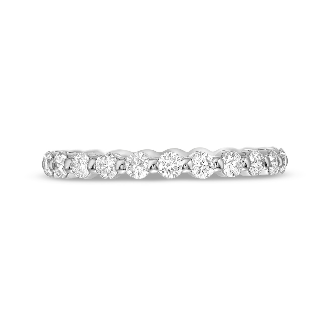 Single Prong Diamond Eternity Wedding Band by Adorette