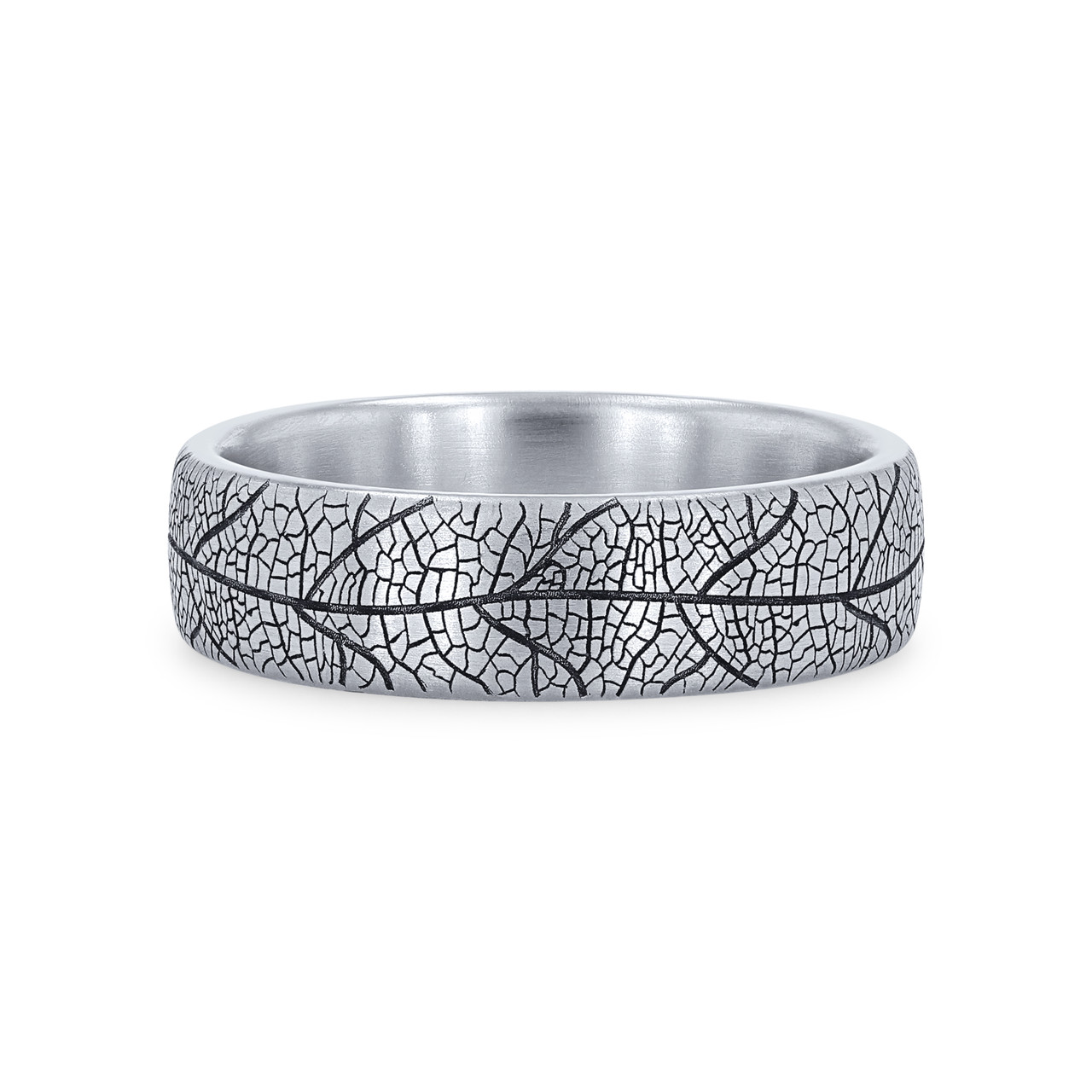 Leaf Detail 6.5mm Wedding Band 0