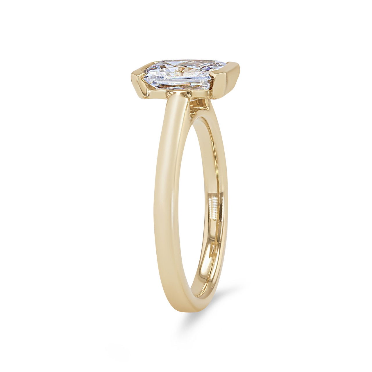 Solitaire Half Bezel Engagement Setting