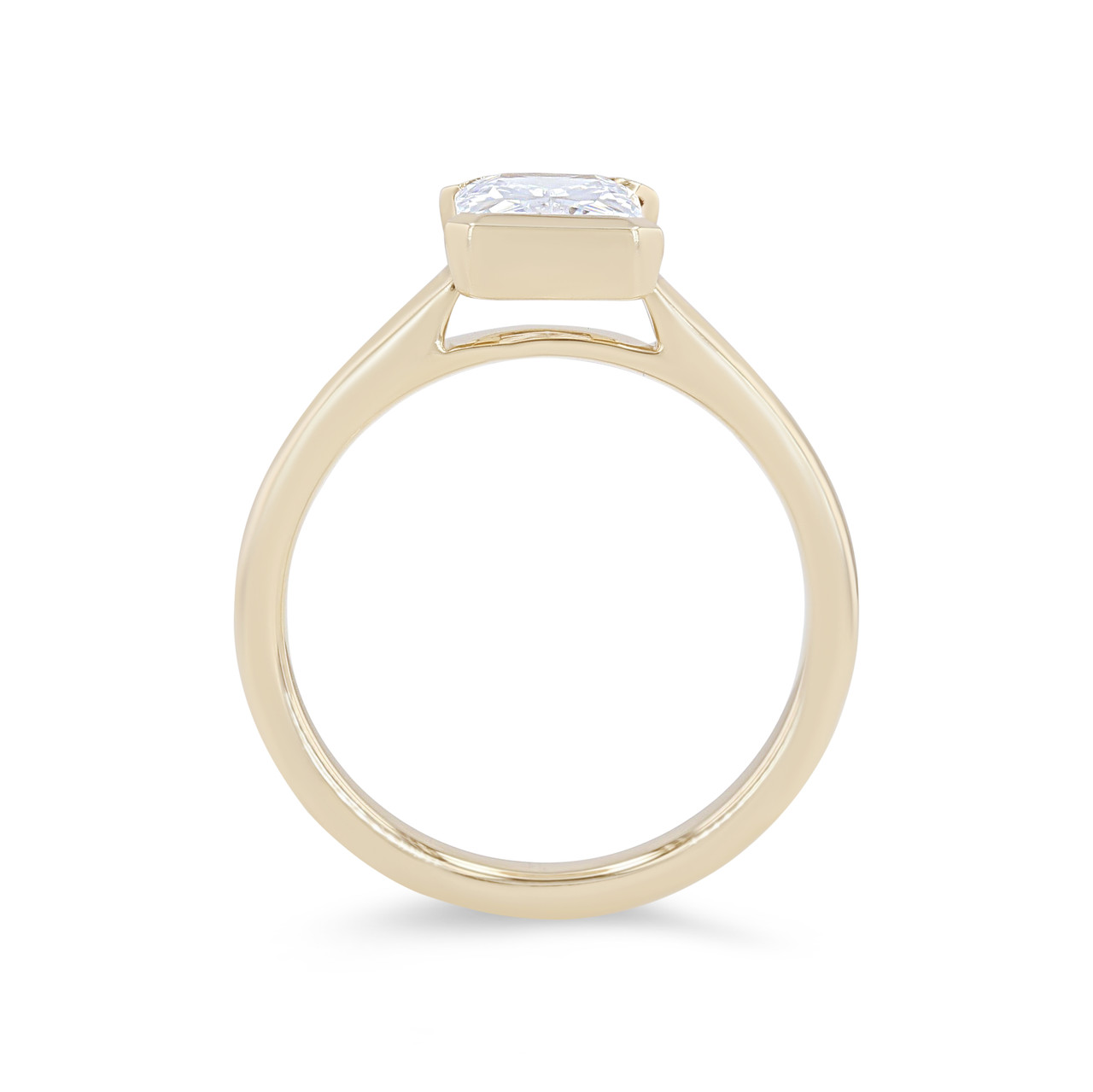 Solitaire Half Bezel Engagement Setting