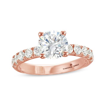 Classic Four Prong Diamond Engagement Setting by Adorette In Rose Gold 14K