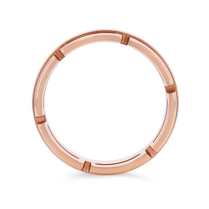 White Gold 14K Open Link 7mm Wedding Band