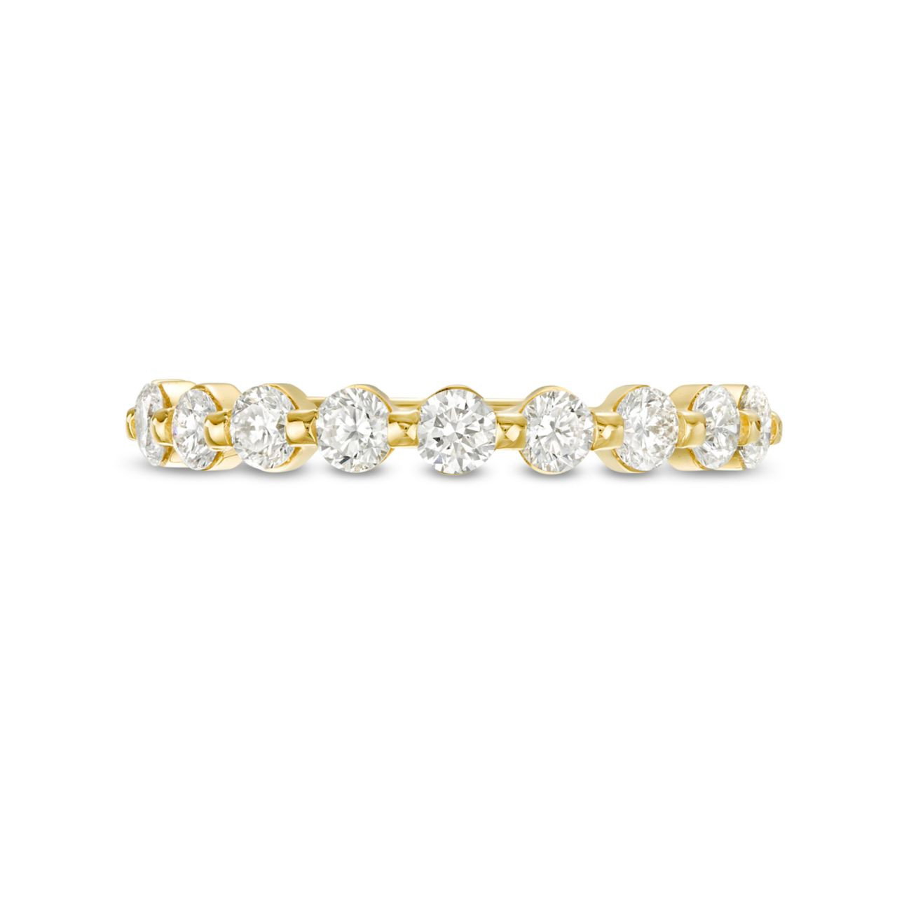 Single Prong Diamond Wedding Band by Adorette