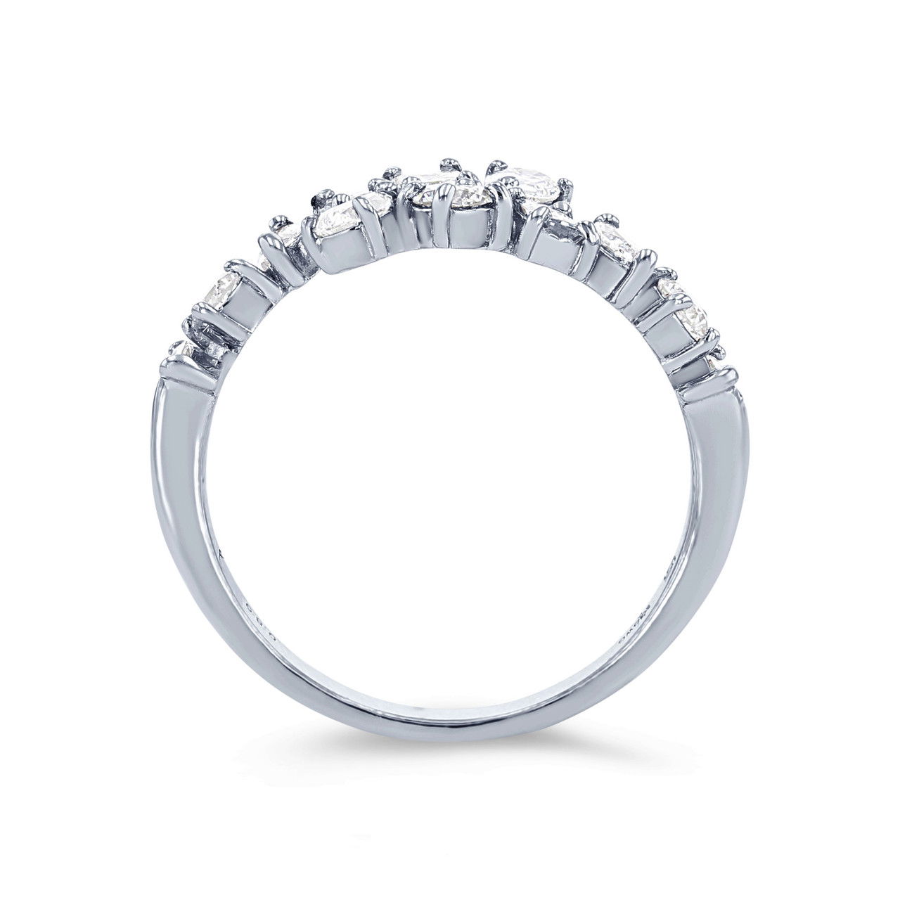Mixed Diamond Bypass Ring