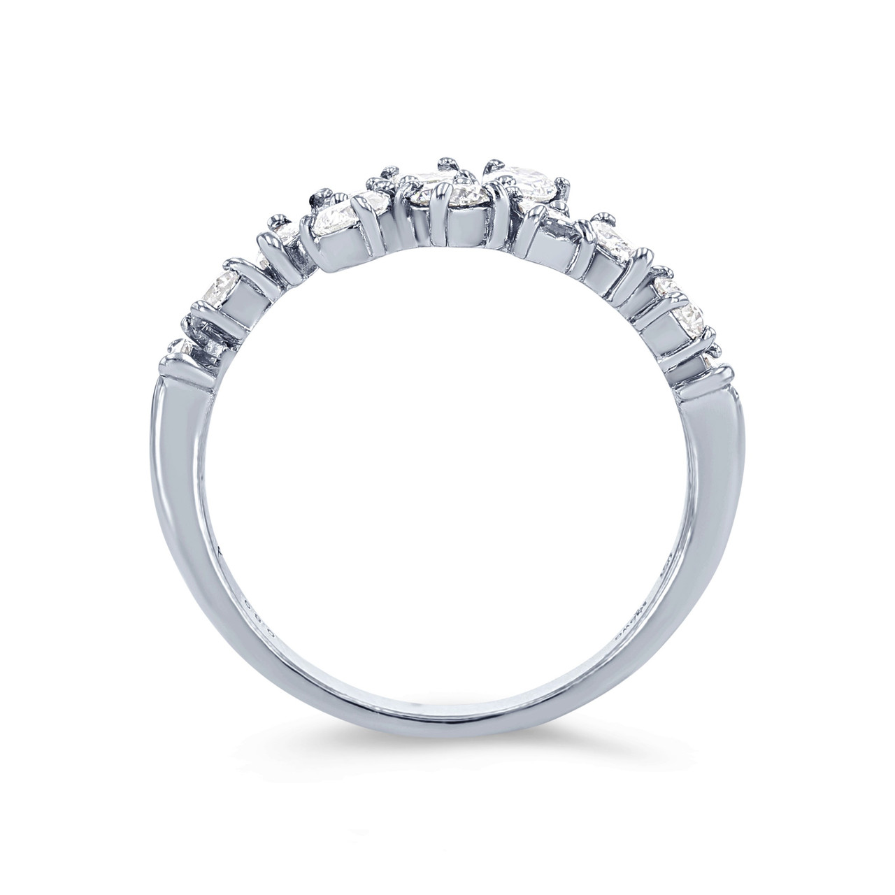 Mixed Diamond Bypass Ring