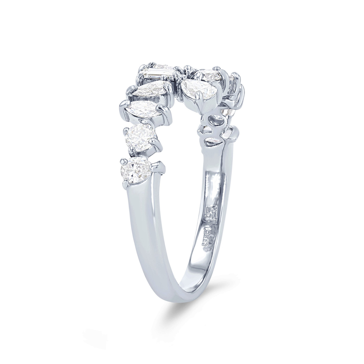 Mixed Diamond Bypass Ring