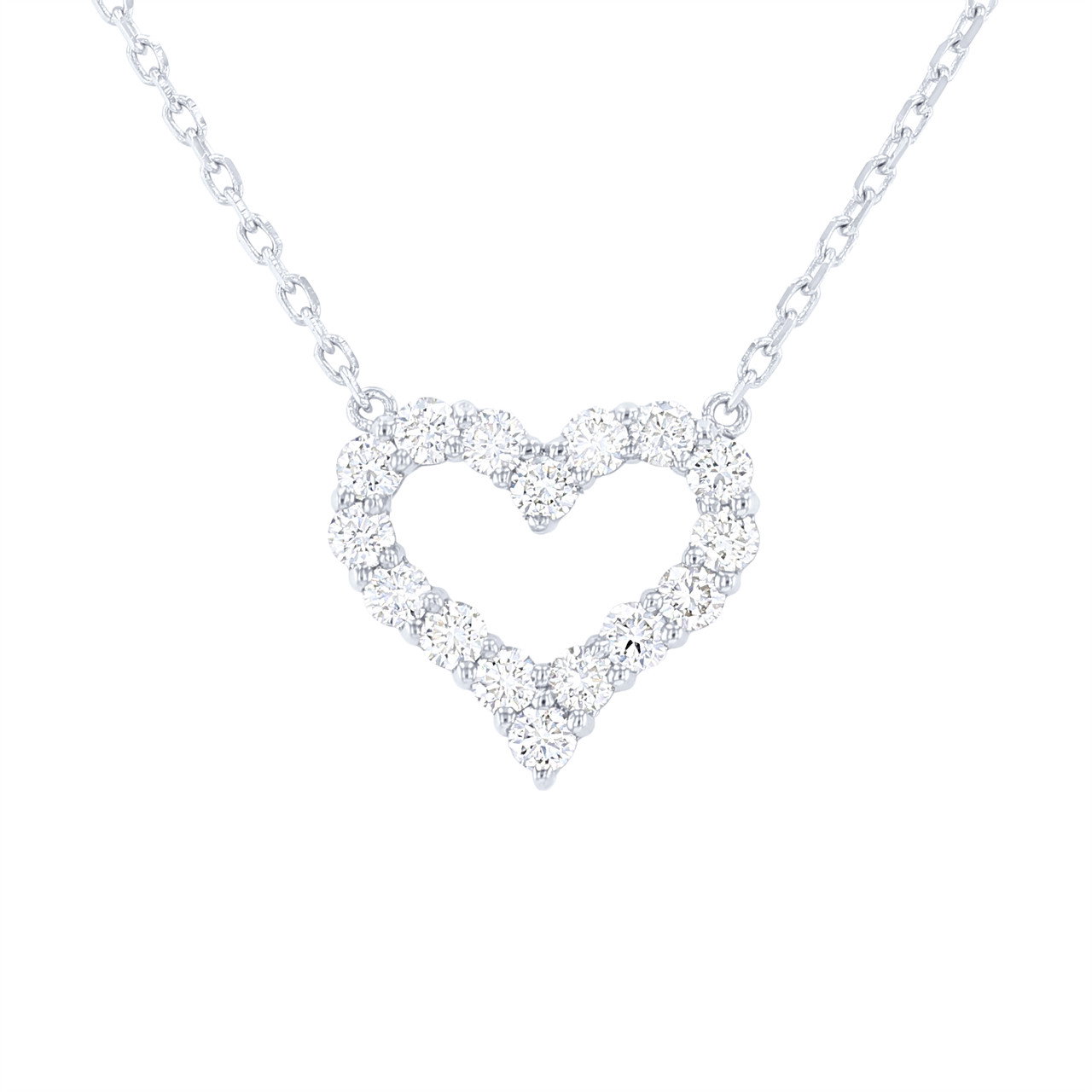 Diamond Heart Pendant Necklace