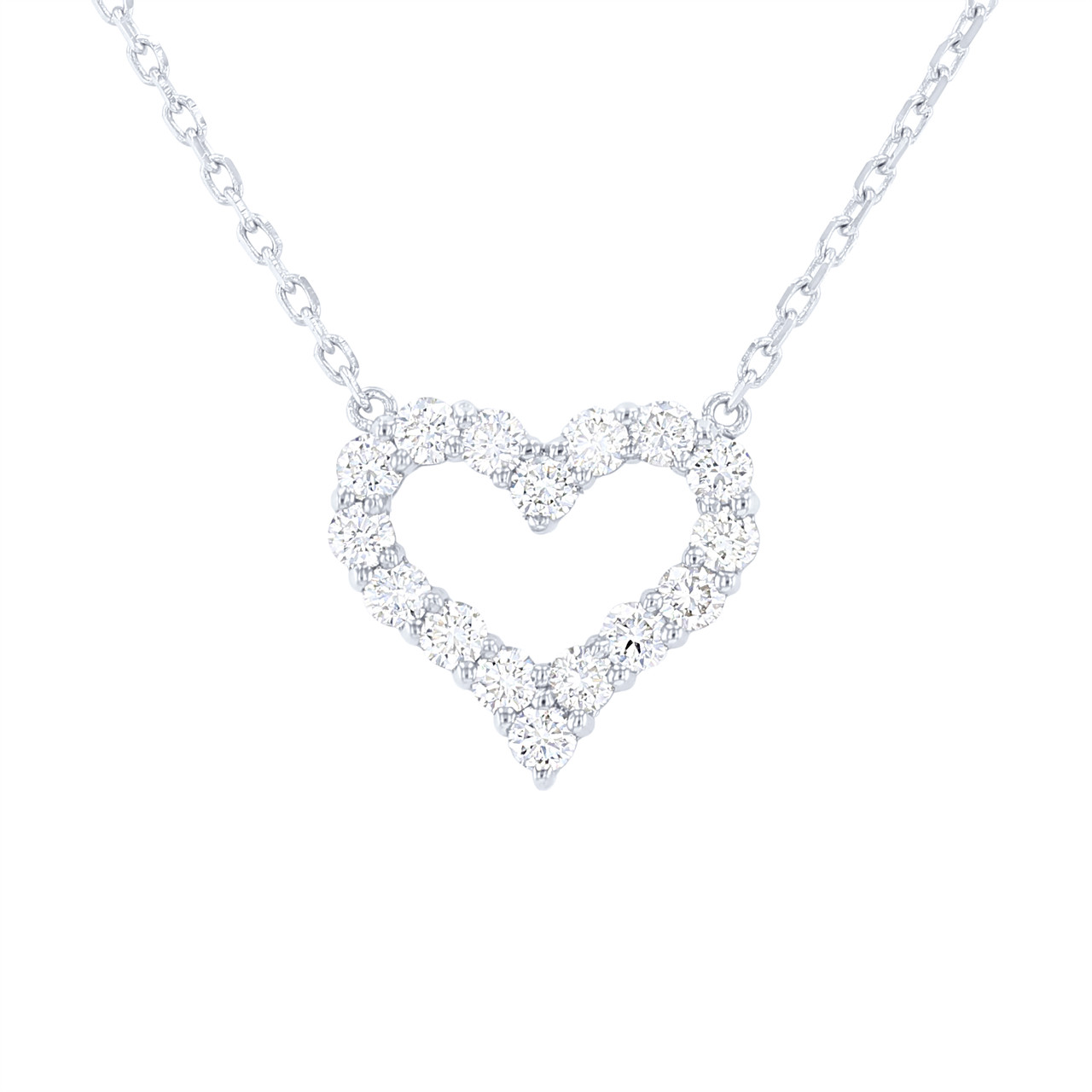 Diamond Heart Pendant Necklace