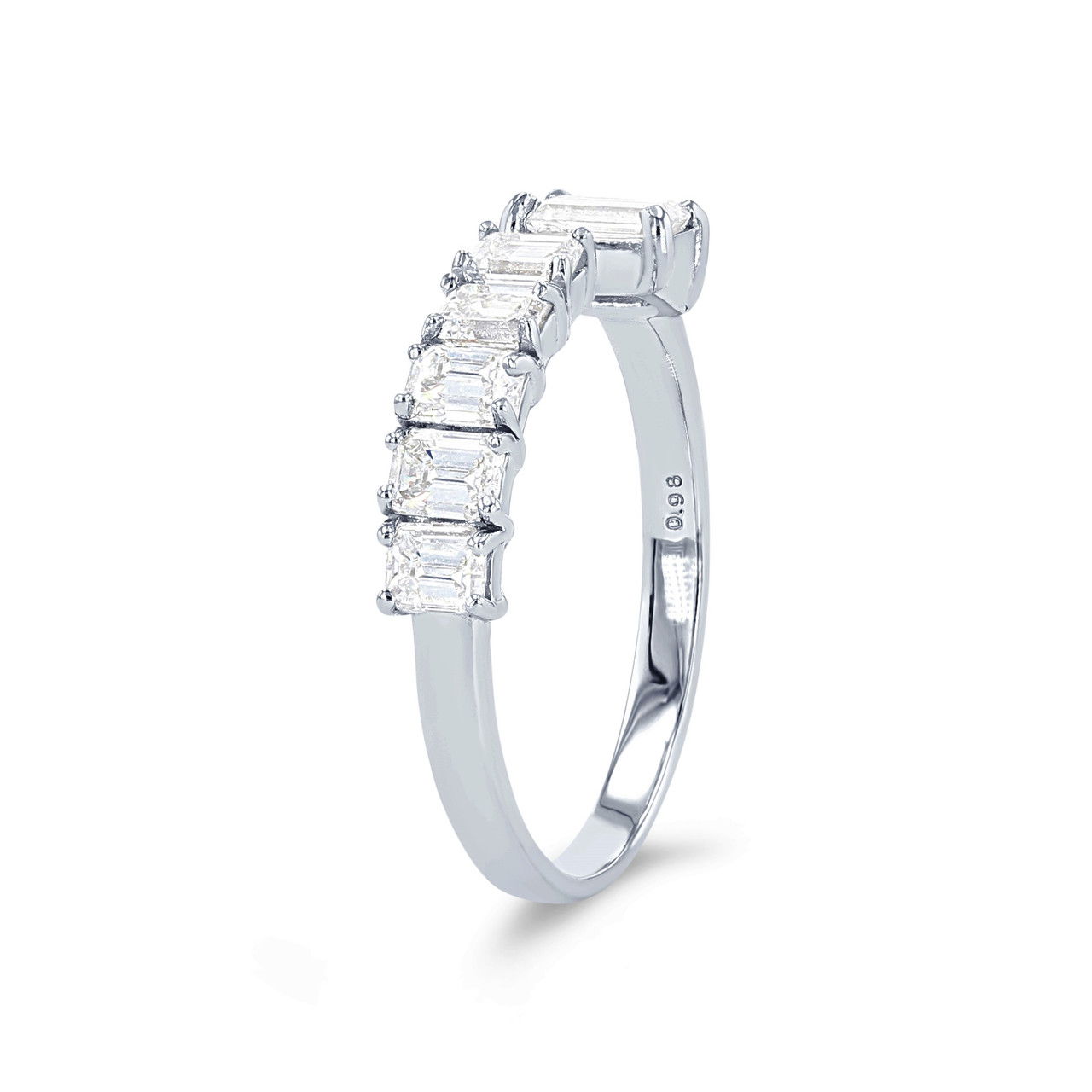 Emerald Diamond Open Ring