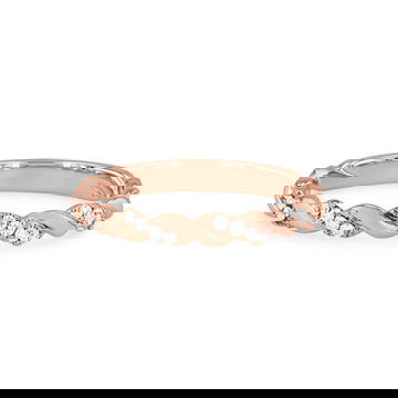 Rope Twist Half Diamond Wedding Band by Diamonds Direct Designs 3