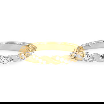 Rope Twist Half Diamond Wedding Band by Diamonds Direct Designs 1