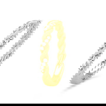 Rope Twist Half Diamond Wedding Band by Diamonds Direct Designs 10