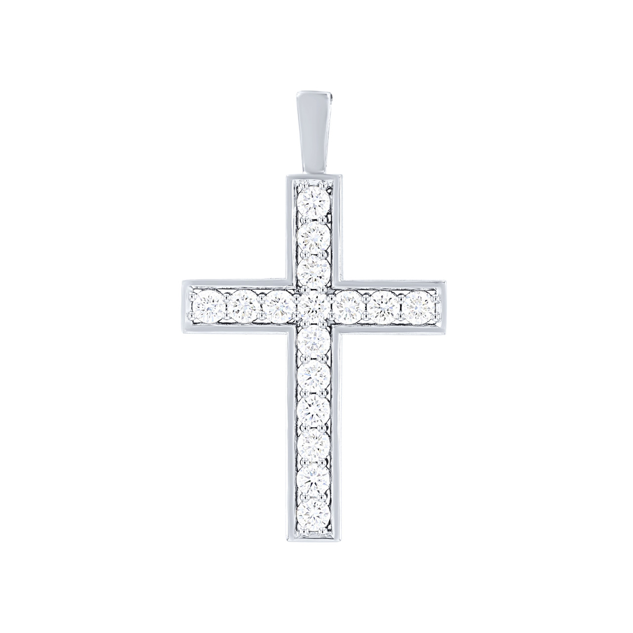 Channel Diamond Cross Pendant 0