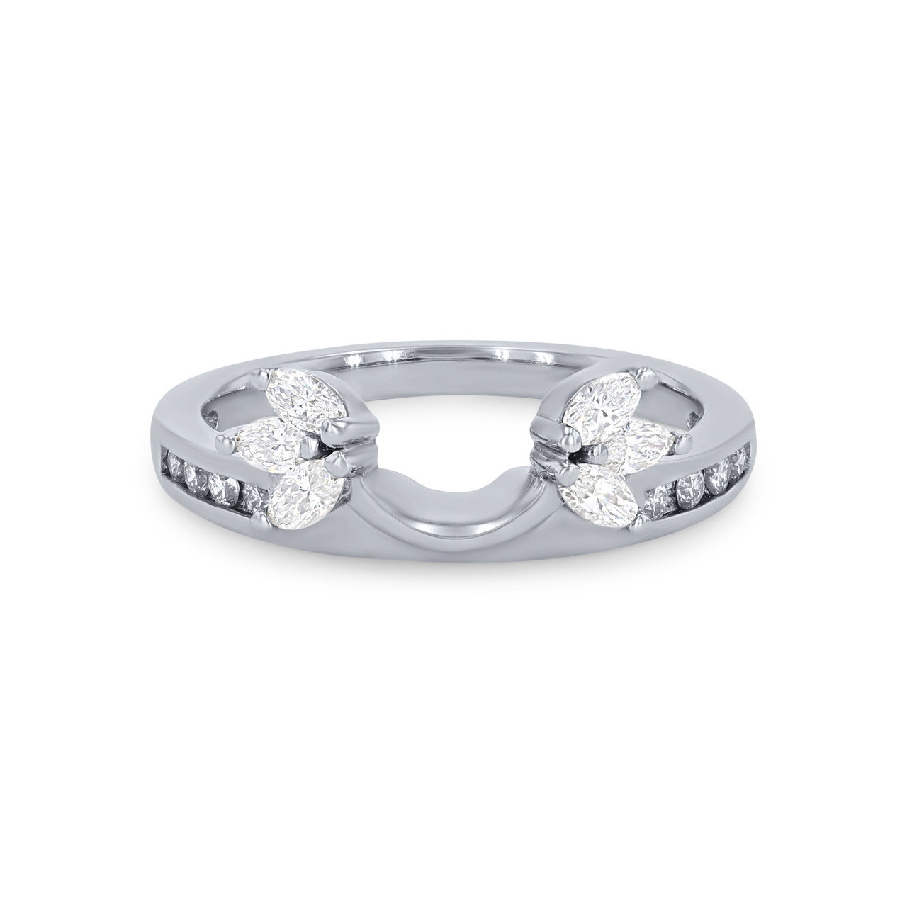 True Romance Floral Marquise and Round Diamond Ring Wrap