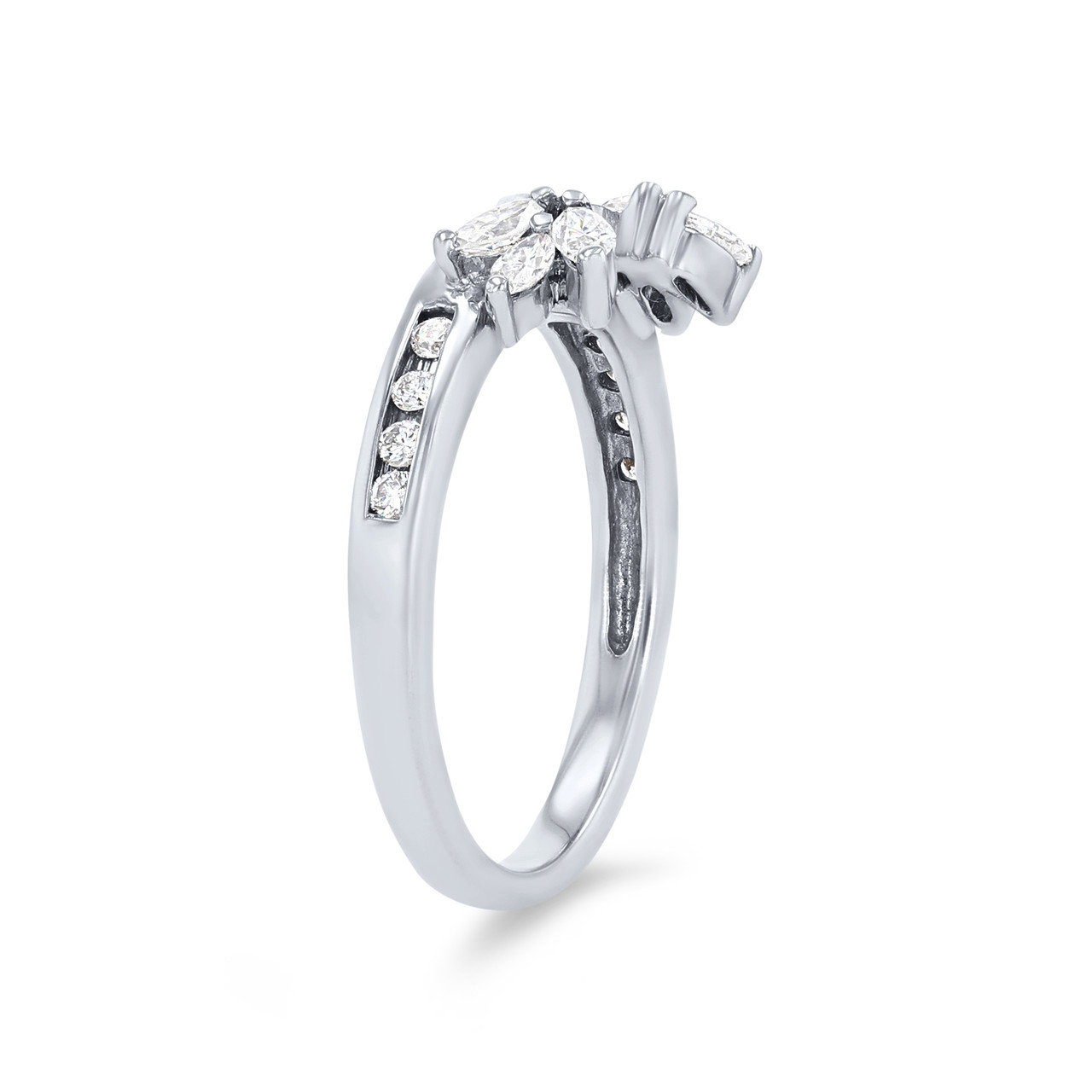 True Romance Floral Marquise and Round Diamond Ring Wrap