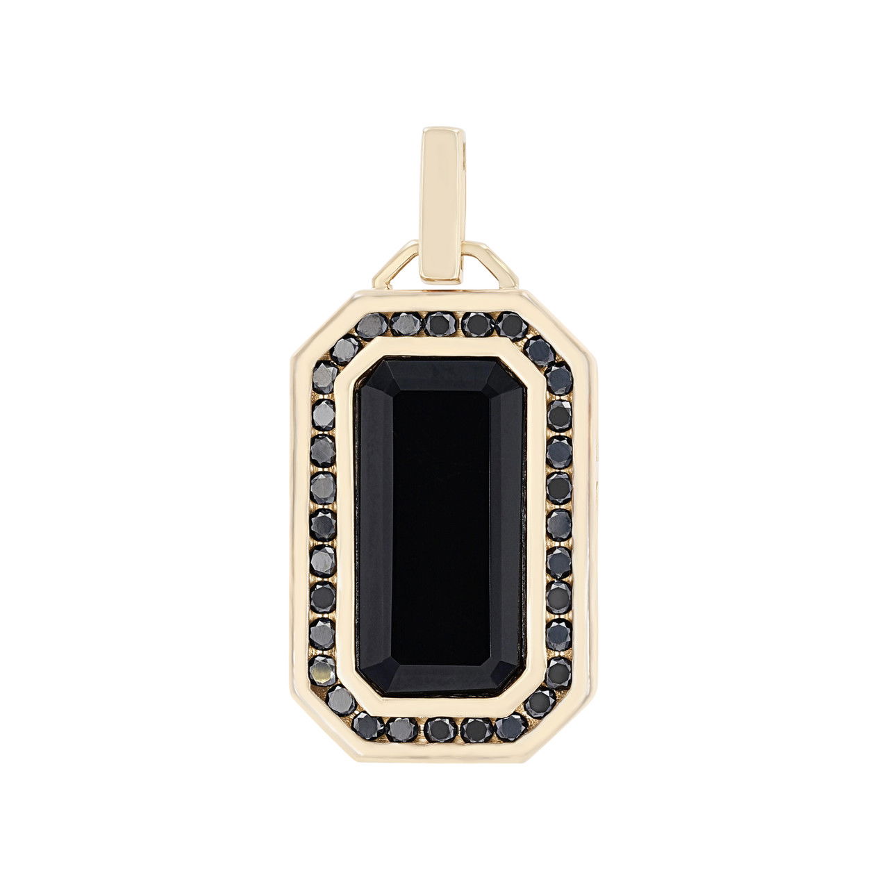 Black Diamond and Onyx Pendant