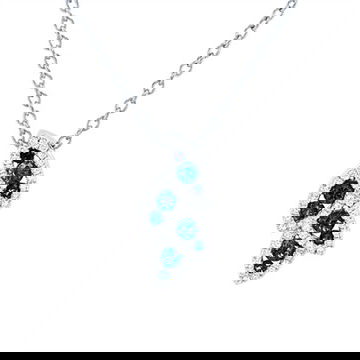 Sapphire and Diamond Leaf Pendant