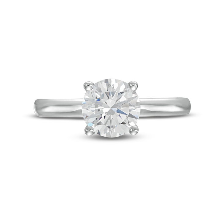 Solitaire Hidden Diamond Belt Engagement Setting by Adorette In White Gold 14K