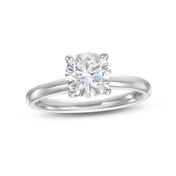 Solitaire Hidden Diamond Belt Engagement Setting by Adorette In White Gold 14K