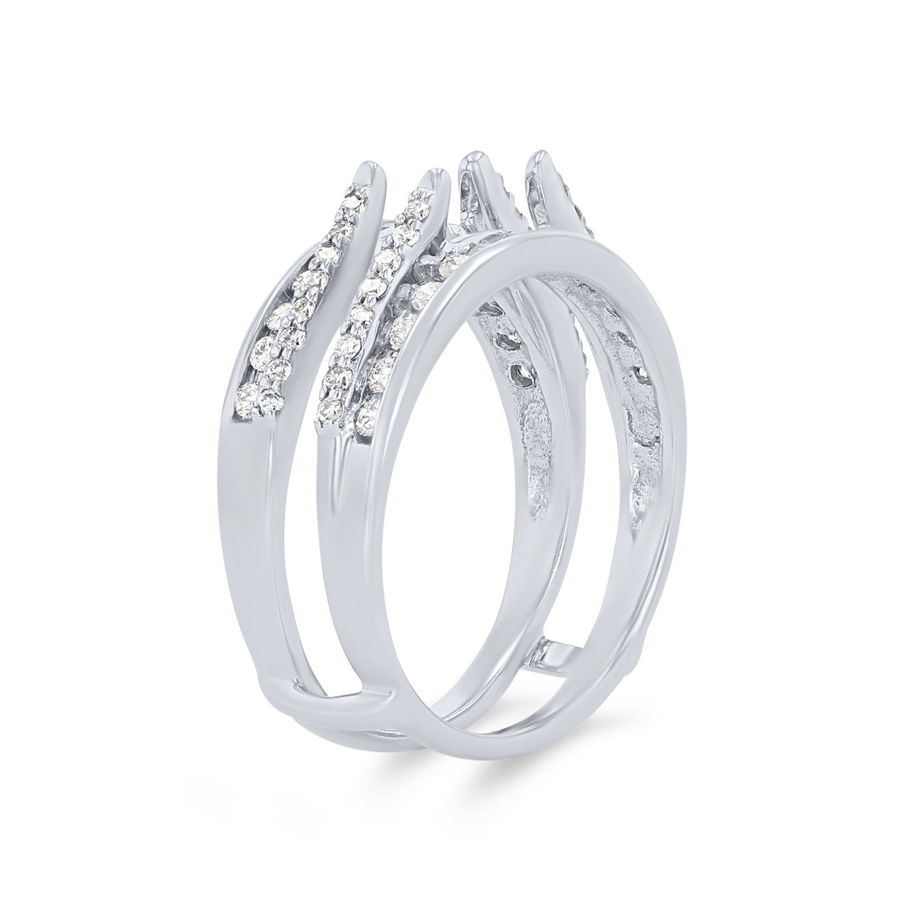 True Romance Two Row Diamond Ring Guard