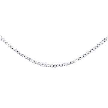 Diamond Tennis Choker Necklace In White Gold 18K