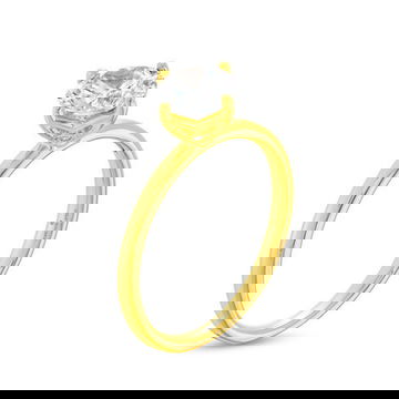 Floral Solitaire Kite Prong Engagement Setting by Diamonds Direct Designs