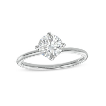 Floral Solitaire Kite Prong Engagement Setting by Adorette In Platinum