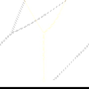 Alternating Diamond "Y" Necklace