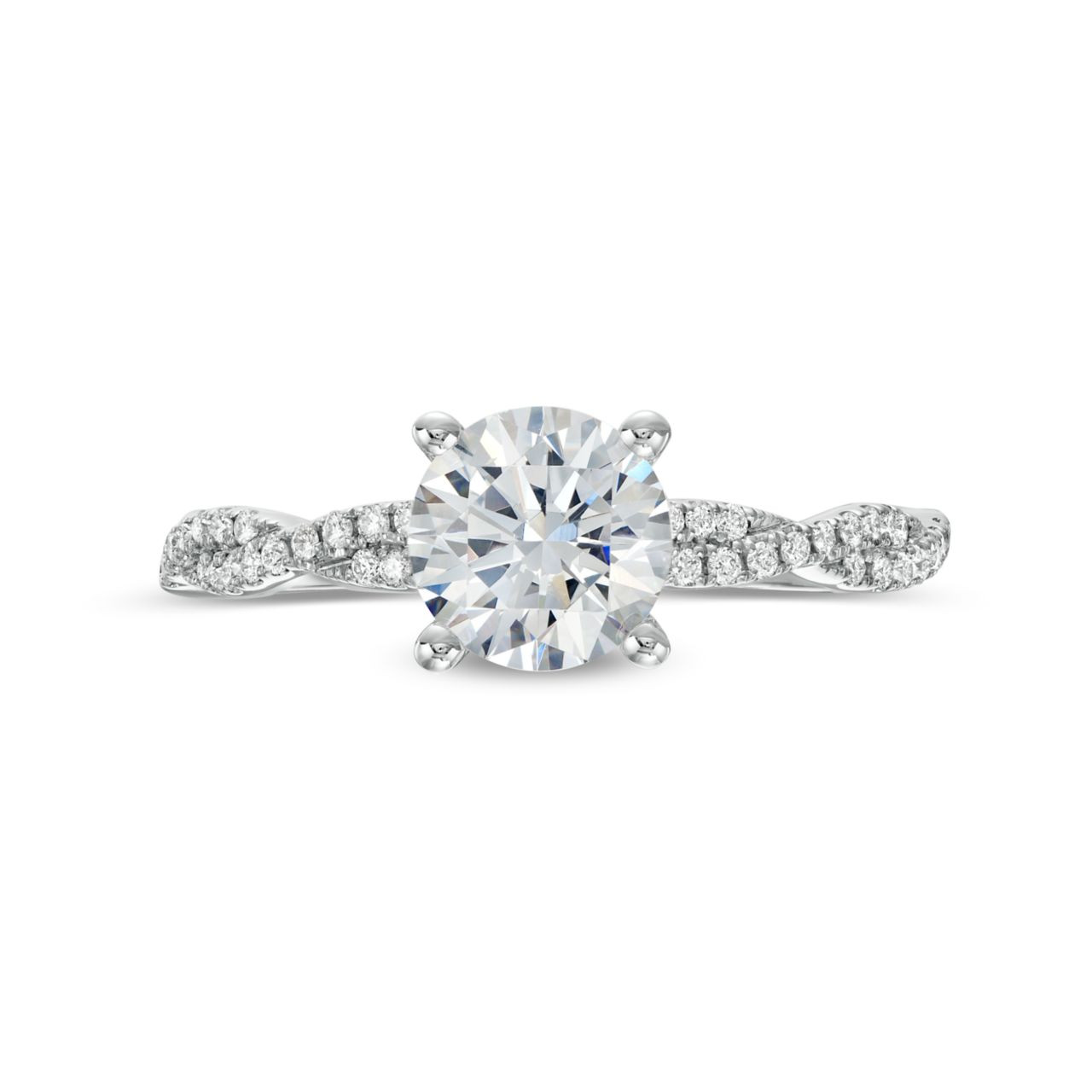 Petite Twist Full Diamond Engagement Setting by Adorette 0