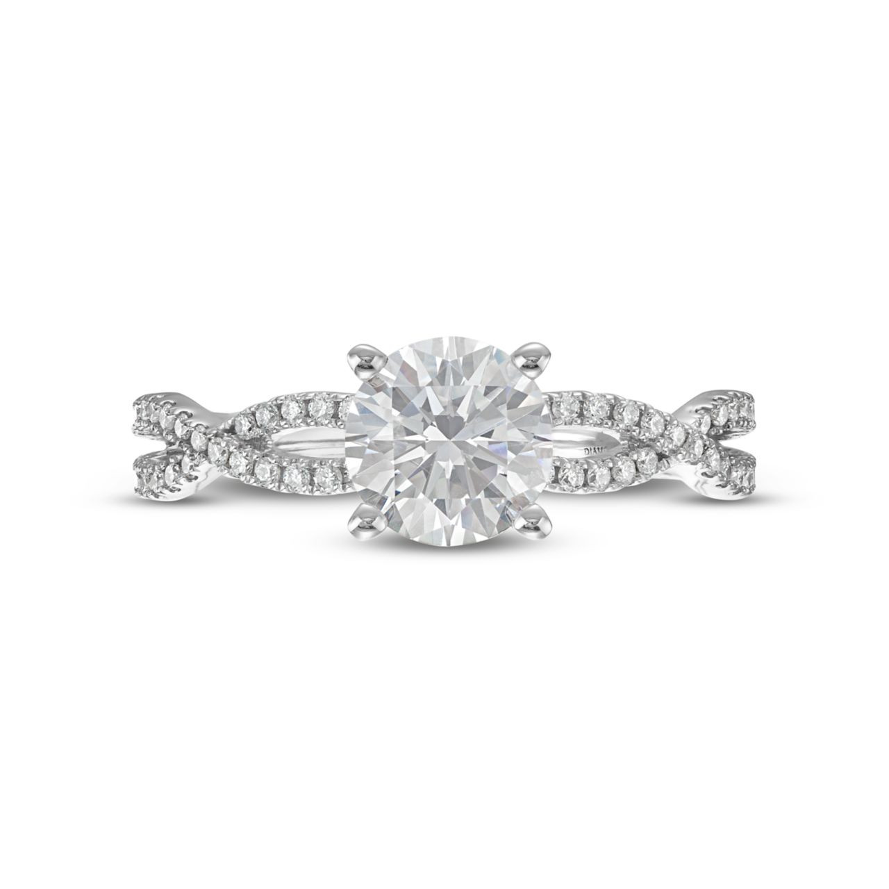 Open Twist Full Diamond Engagement Setting by Adorette 0