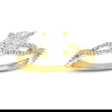 Open Twist Full Diamond Engagement Setting by Diamonds Direct Designs 8
